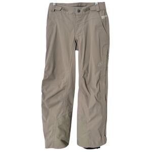 Cloudveil Women’s Gore-Tex Soft Shell Ski Pants Small Snow Gaiters Stretch Tan